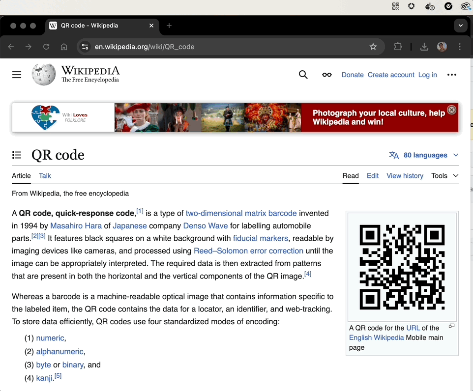 QR Screen Scanner Demo